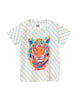 T-Shirt | White Tiger Polka Dots